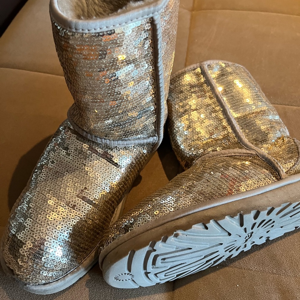 UGG Australian champagne gold sequins boots
